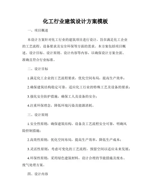 化工行业建筑设计方案模板