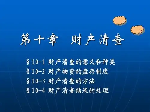 10 财产清查