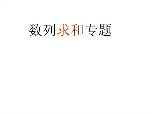 数列求和专题 优质课件
