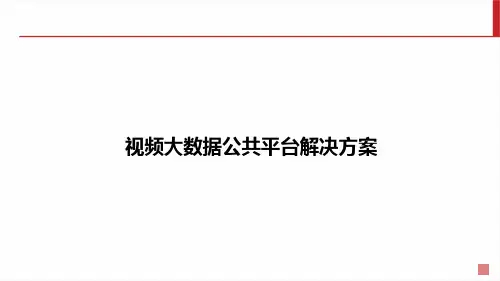 视频大数据公共平台解决方案