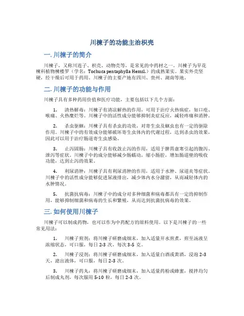 川楝子的功能主治枳壳