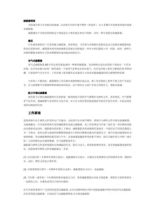 减振器类型及原理