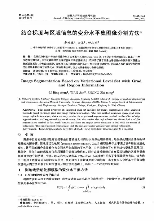 结合梯度与区域信息的变分水平集图像分割方法