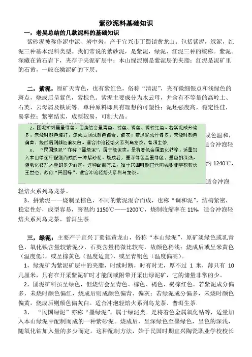 紫砂泥料基础知识篇