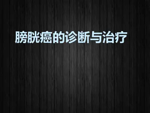 膀胱癌的诊断与治疗  ppt课件