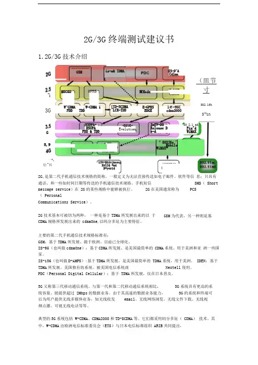 2G3G终端测试建议书