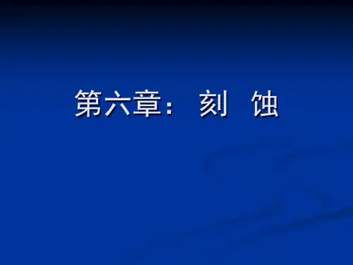 刻蚀专题知识