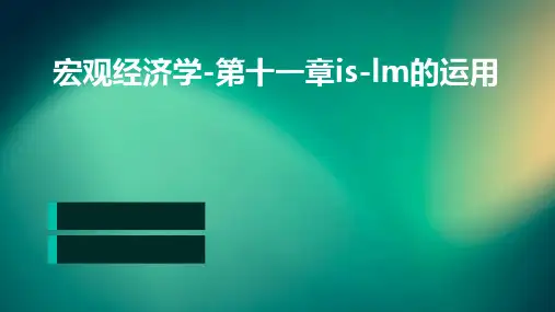 宏观经济学-第十一章IS-LM的运用