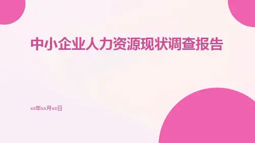 中小企业人力资源现状调查报告