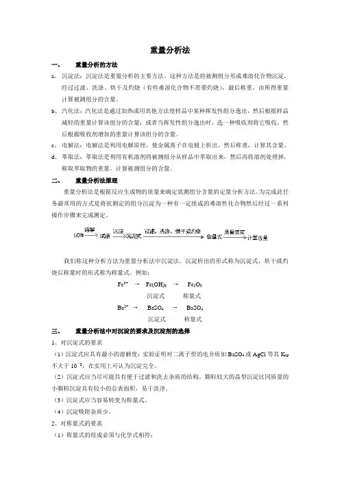 重量分析法