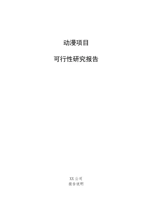 动漫项目可行性研究报告