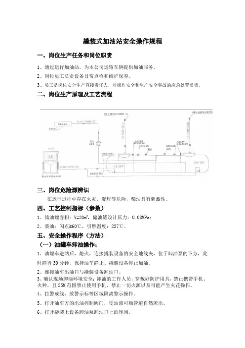 撬装式加油站安全操作规程