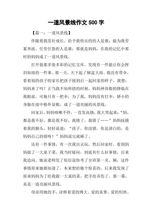 一道风景线作文500字