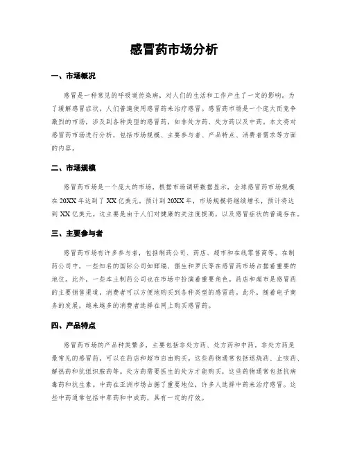 感冒药市场分析