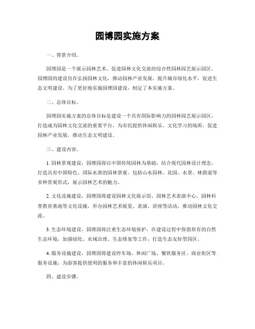 园博园实施方案