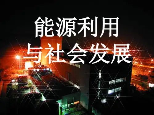 苏教版物理九年级下册18.1能源利用与社会发展
