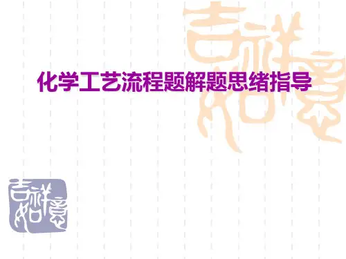 九年级化学专题复习--化学工艺流程题解题思路指导公开课获奖课件百校联赛一等奖课件