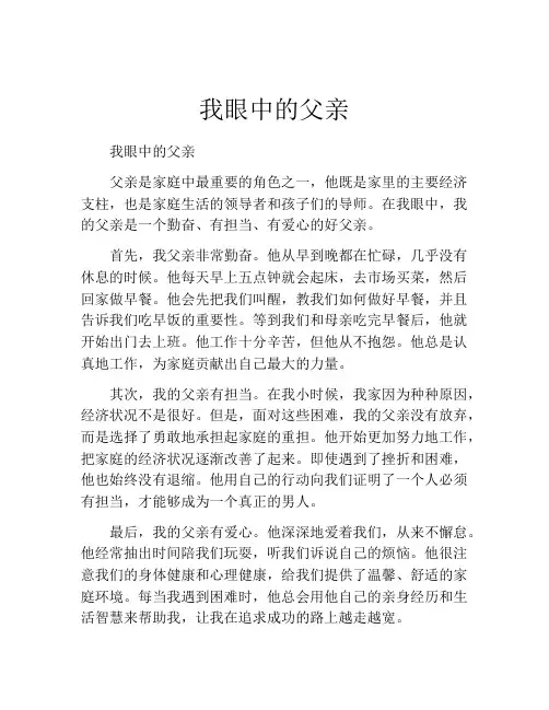 我眼中的父亲