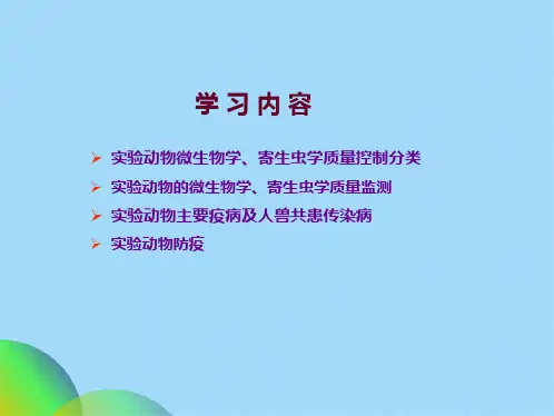 实验动物微生物学和寄生虫学质量控制(共43张PPT)
