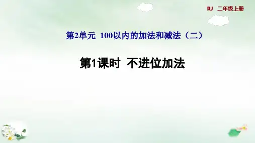 二年级上册预习课件不进位加法课件人教版(10张PPT)