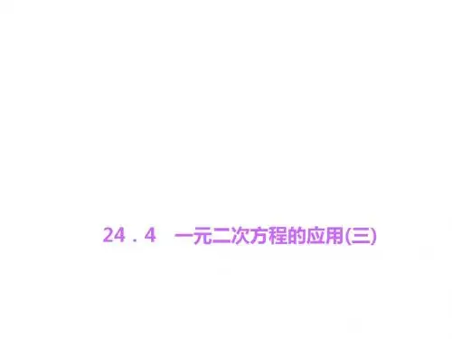 新冀教版九年级数学上册《 一元二次方程的应用(三)》公开课课件