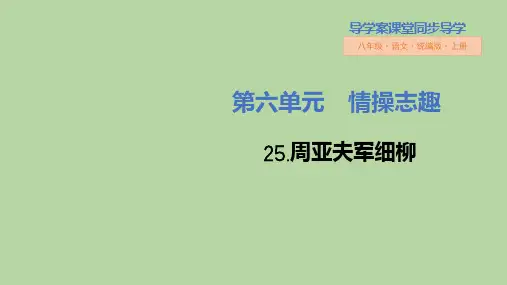 部编版八年级语文上册《周亚夫军细柳》PPT优秀课件