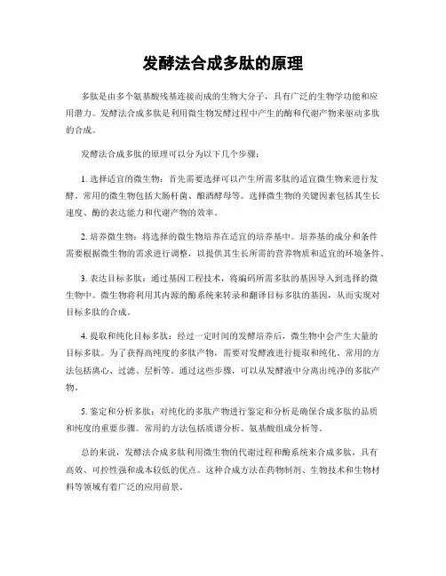 发酵法合成多肽的原理