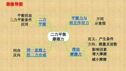 中考物理一轮复习(思维导图、考点)       二力平衡 摩擦力