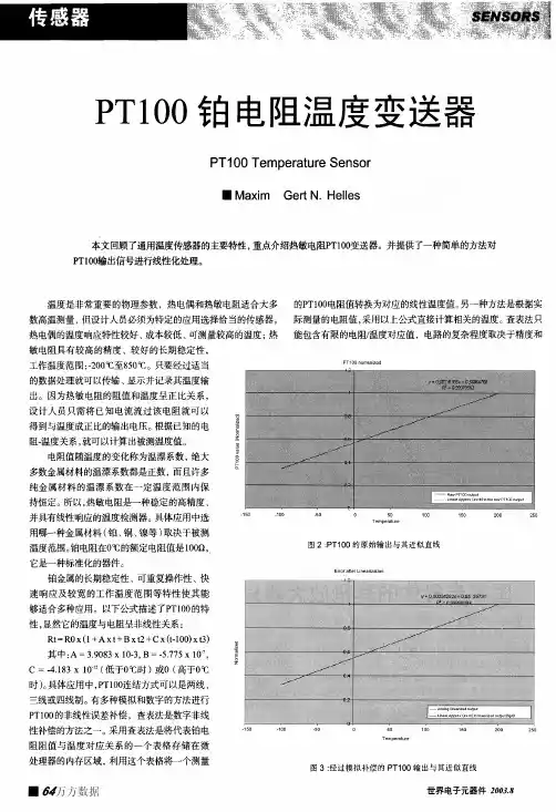 PT100铂电阻温度变送器