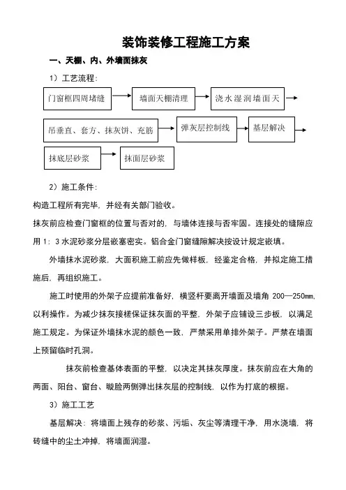 装饰装修工程施工组织设计方案