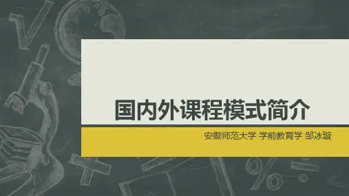 国内外学前教育课程模式简介