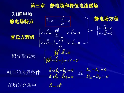 第三章   静电场和稳恒磁场1