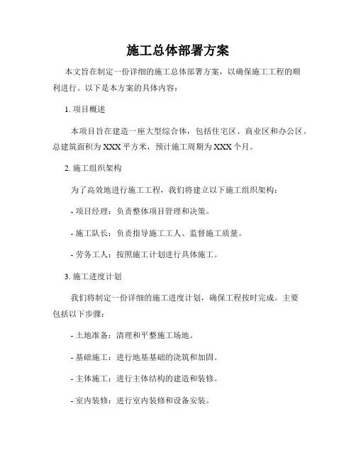 施工总体部署方案