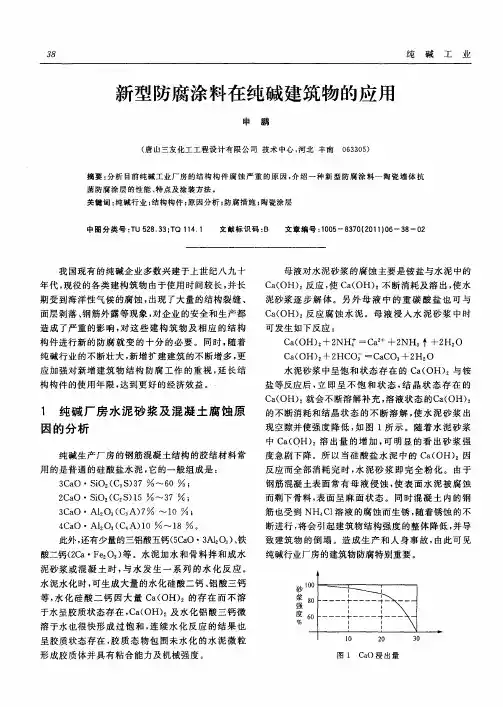 新型防腐涂料在纯碱建筑物的应用
