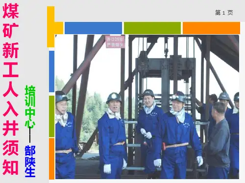 煤矿新工人入井须知(ppt)