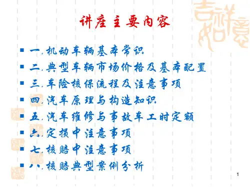 机动车辆保险核保核赔培训资料