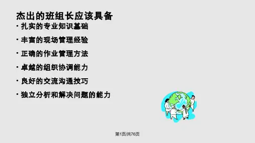 车间班组长管理实务PPT课件