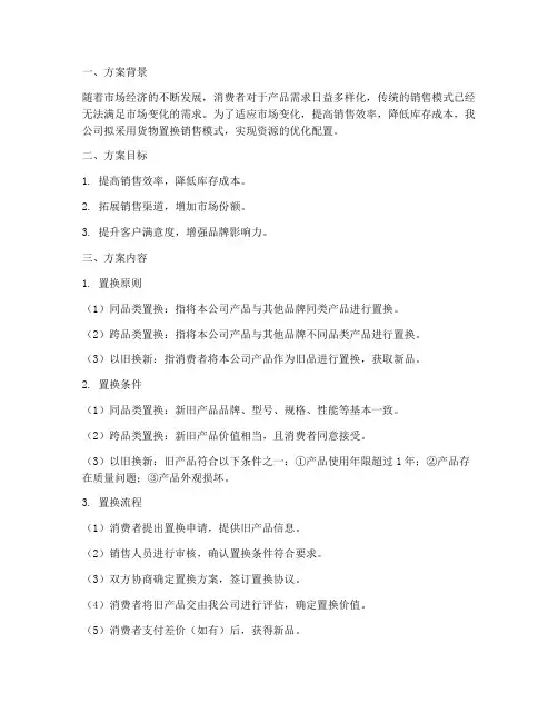 货物置换销售方案范本
