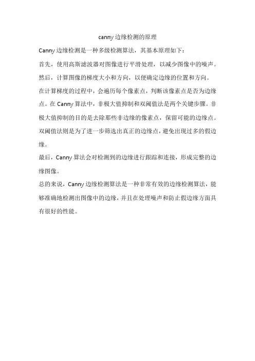 canny边缘检测的原理