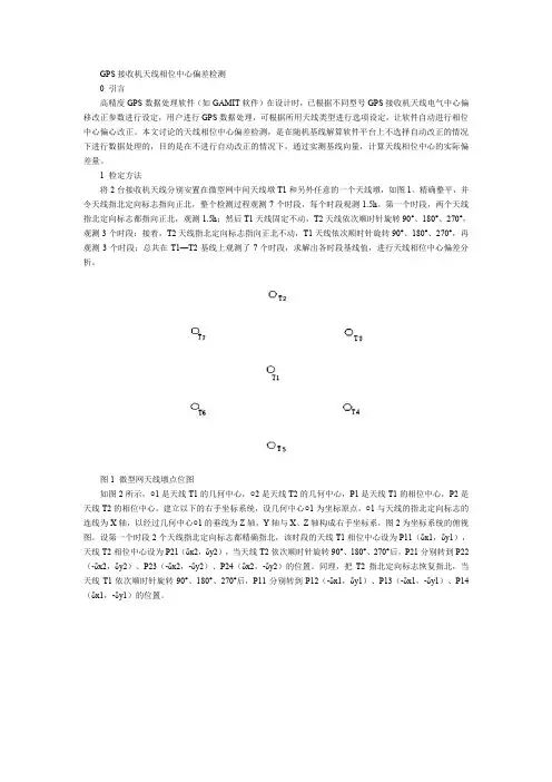 GPS接收机天线相位中心偏差检测