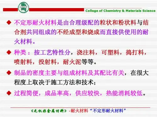 Chapter 6-不定形火材料
