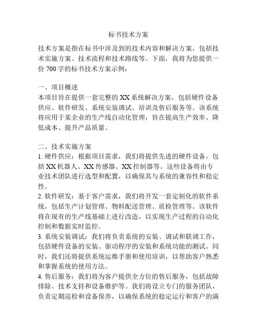 标书技术方案