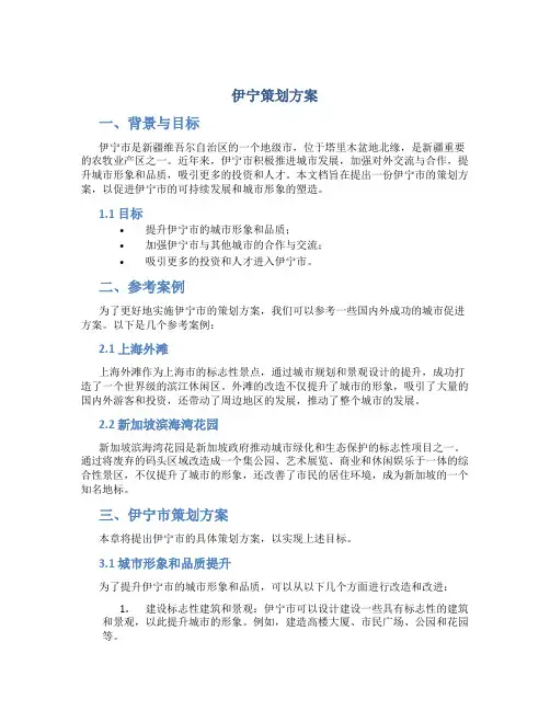 伊宁策划方案
