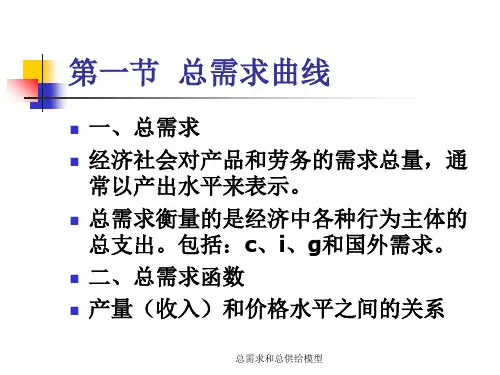 总需求和总供给模型课件