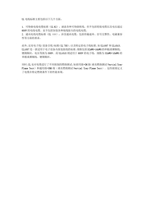 电线ul标准