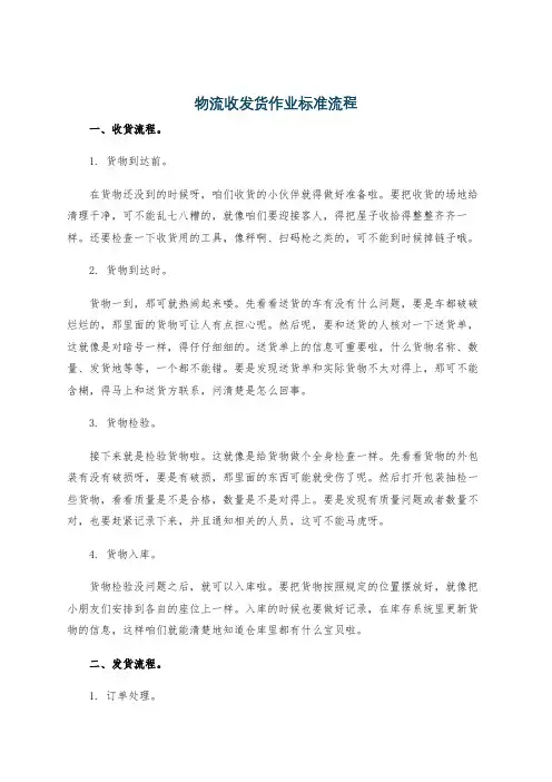 物流收发货作业标准流程