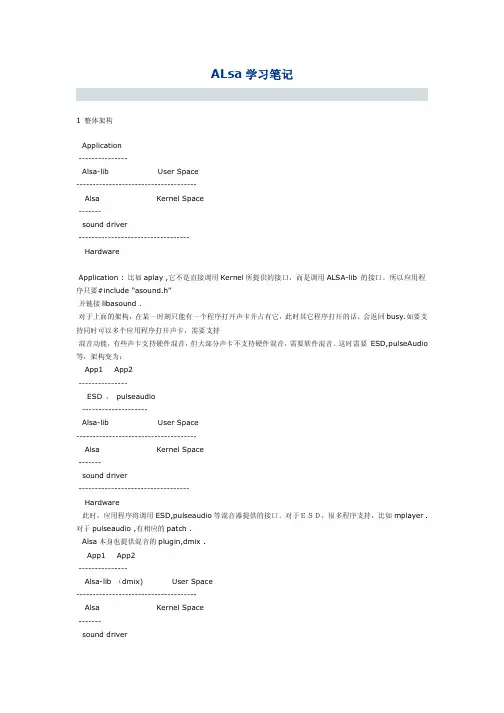 alsa学习笔记