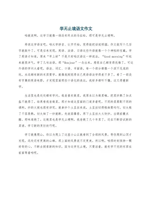 学无止境语文作文