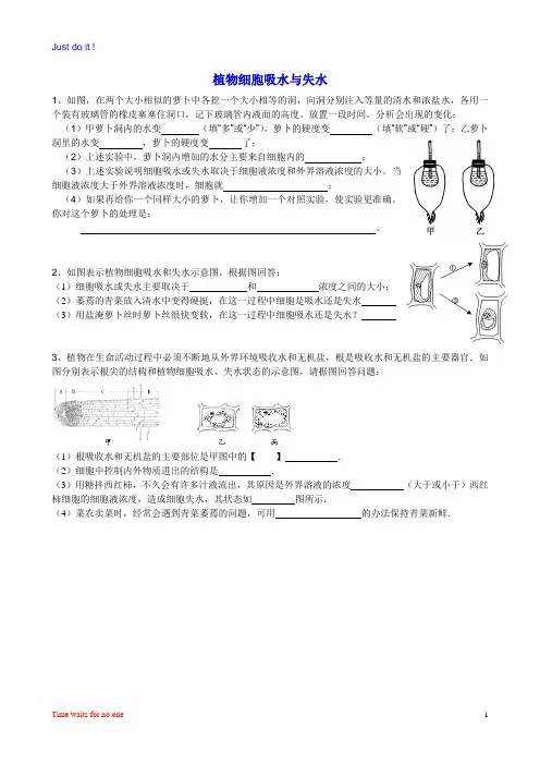 3.4植物细胞吸水与失水