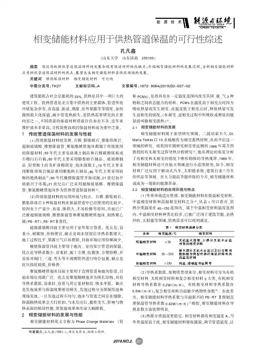 相变储能材料应用于供热管道保温的可行性综述